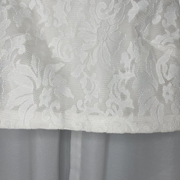 NWT Ted Baker Maire White Lace Mesh Crop Top Size 0 6 Short Sleeve Zip Back - Picture 6 of 15